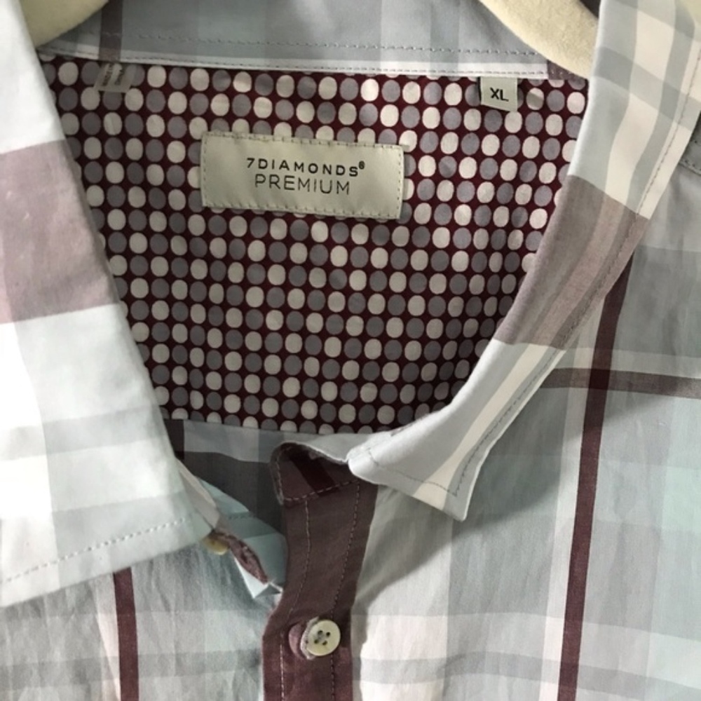7 Diamonds Plaid Lightweight SS Shirt XL - Picture 2 of 3